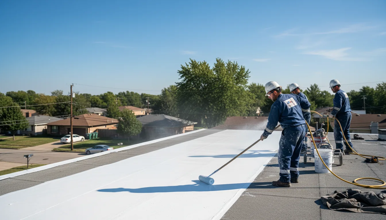 Commercial roof coating in Gilson, IL near me